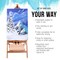Large Adjustable H-Frame Multi-Purpose Studio Artist Easel - 88" High, Holds 59" Canvas - Sturdy Wooden Floor Painting Holder, Display Stand, designed as Painting Easel for Adults